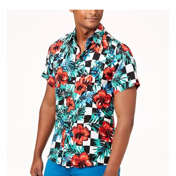 Reason • Floral Checkered Shirt - Picture 6 of 7